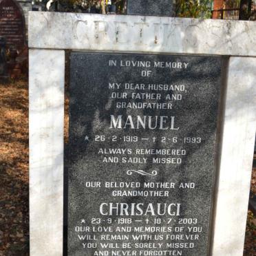 CRETIKOS Manuel 1919-1993 &amp; Chrisaugi PERANDONAKIS 1918-2003
