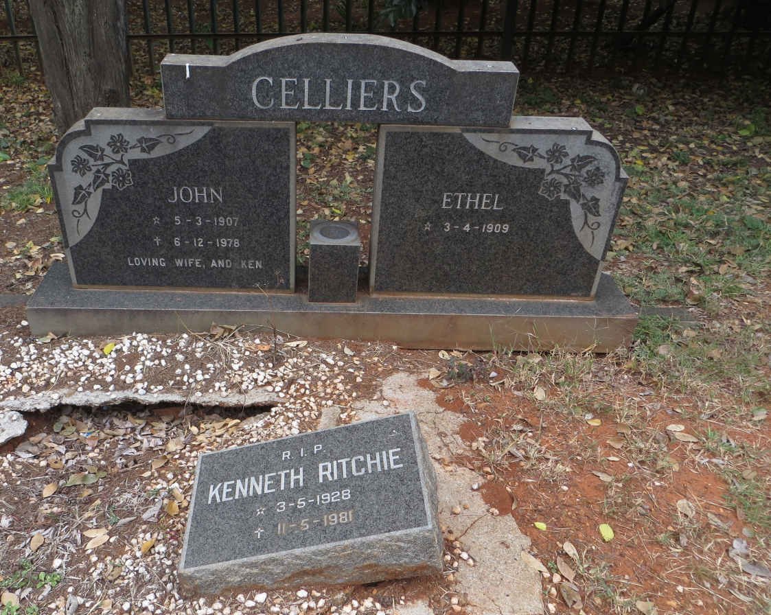 CILLIERS John 1907-1978 &amp; Ethel 1909- :: RITCHIE Kenneth 1928-1981