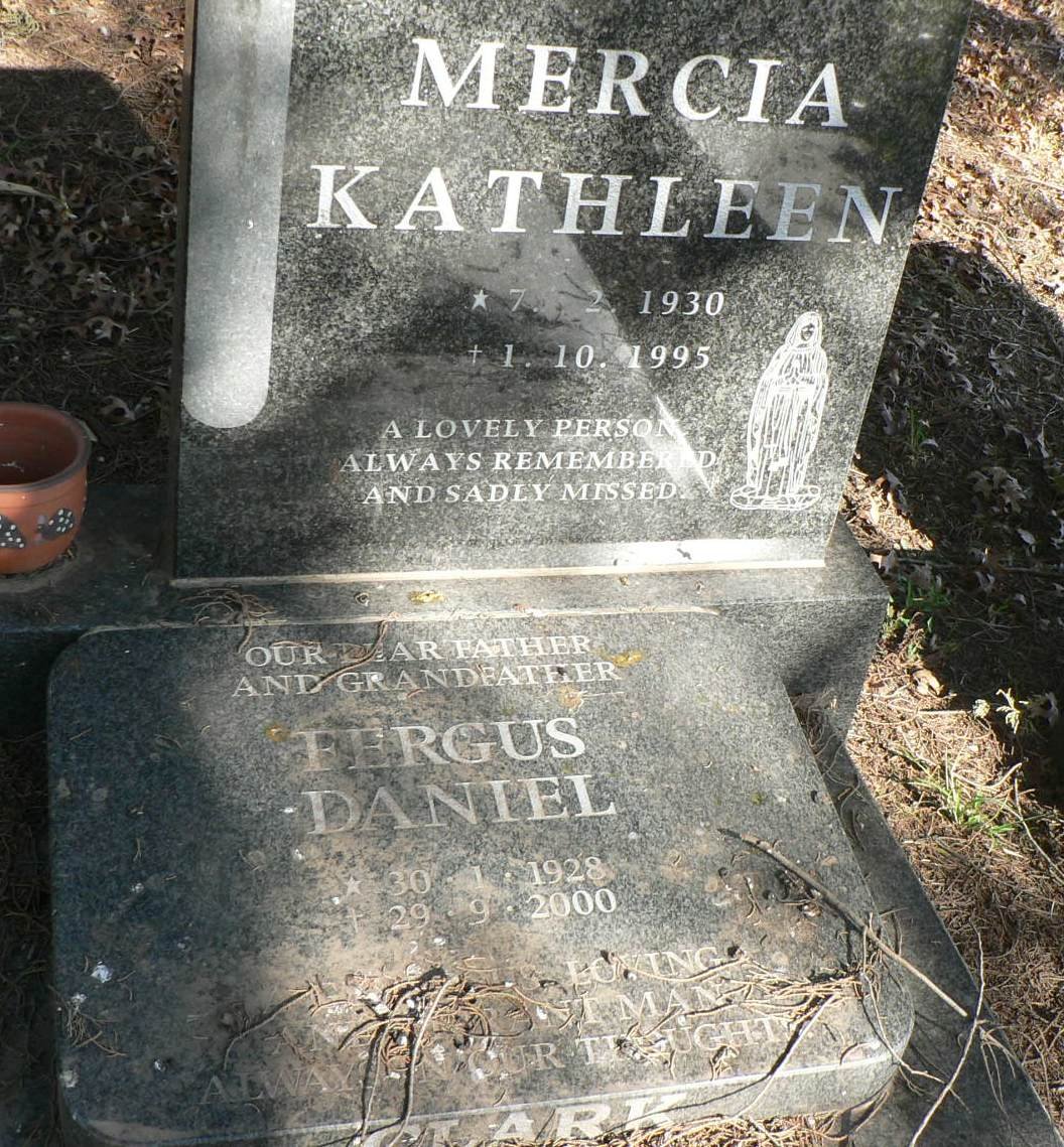 CLARK Fergus Daniel 1928-2000 &amp; Mercia Kathleen 1930-1995