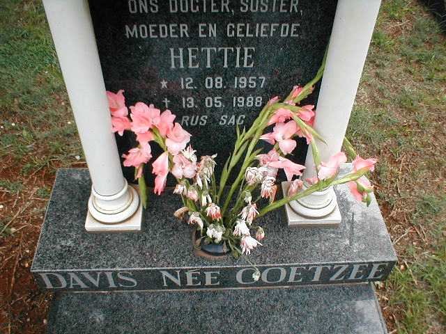 DAVIS Hettie nee COETZEE 1957-1988