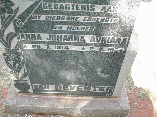 DEVENTER Anna Johanna Adriana, van 1914-1964