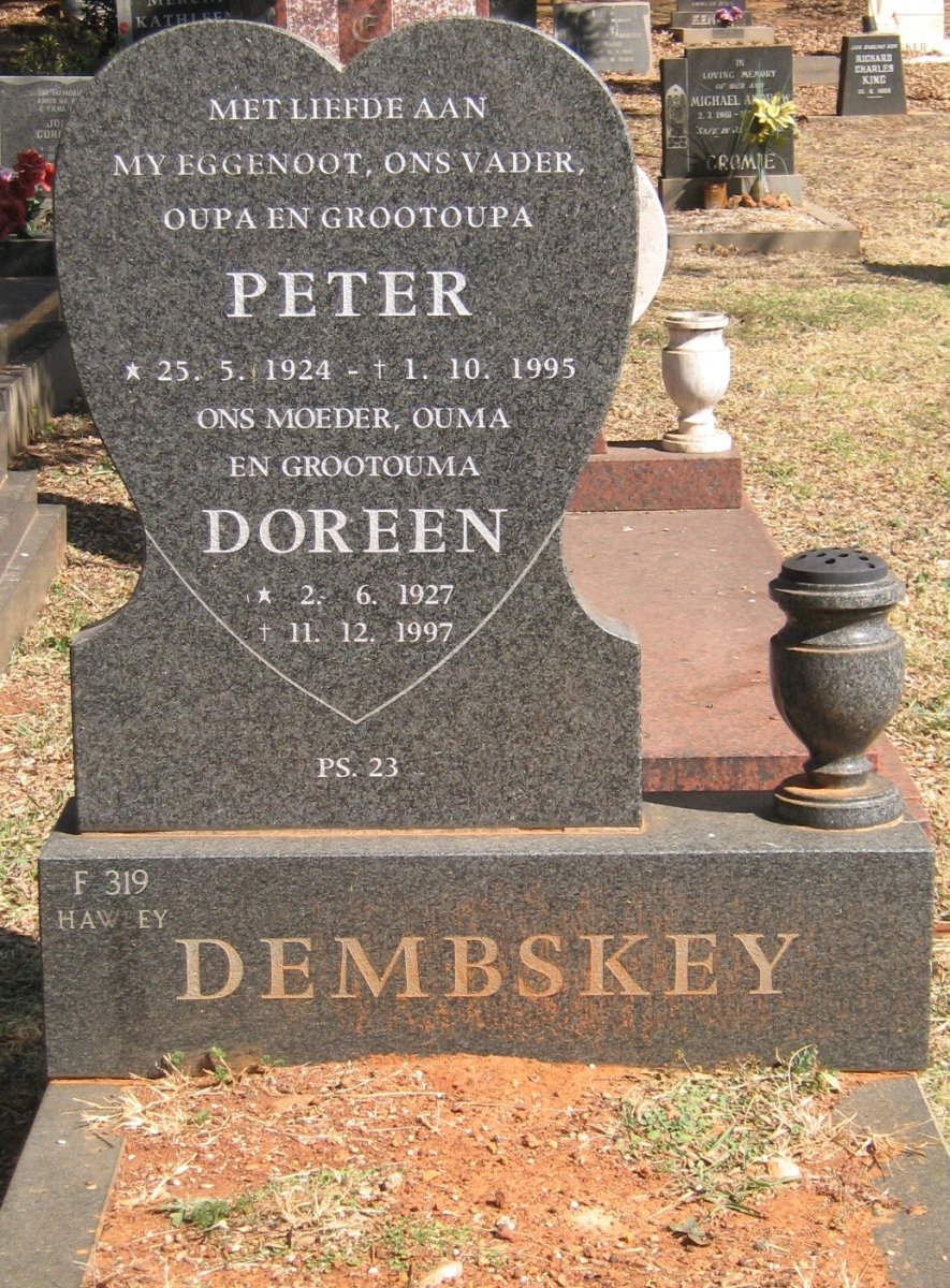 DEMBSKEY Peter 1924-1995 &amp; Doreen 1927-1997