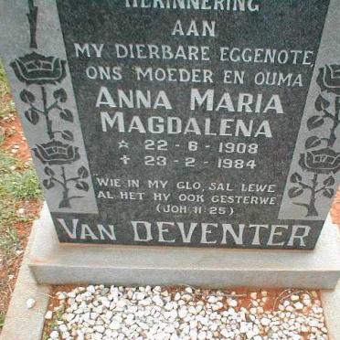 DEVENTER Anna Maria Magdalena, van 1908-1984
