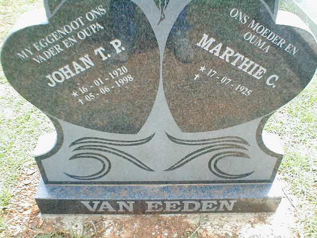 EEDEN Johan T.P., van 1920-1998 &amp; Mathie C. 1925-