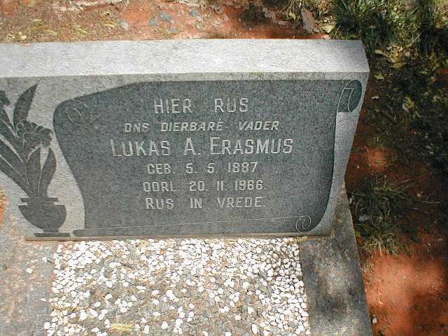 ERASMUS Lukas A. 1887-1966