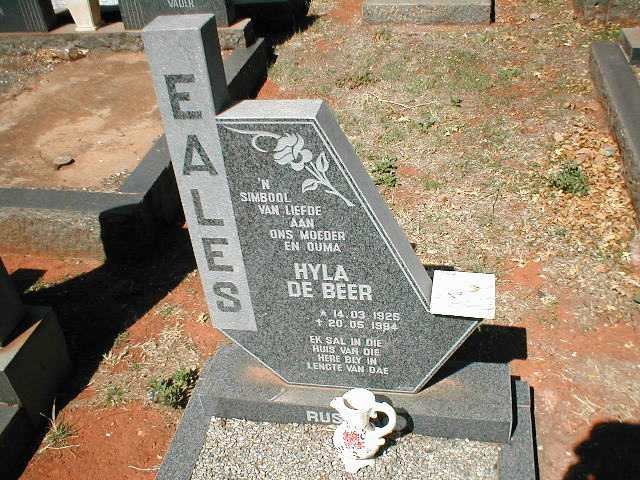 EALES Hyla de Beer 1925-1984