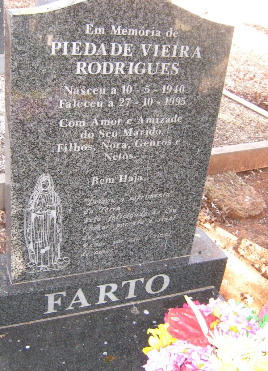 FARTO Piedade Vieira Rodrigues 1940-1995