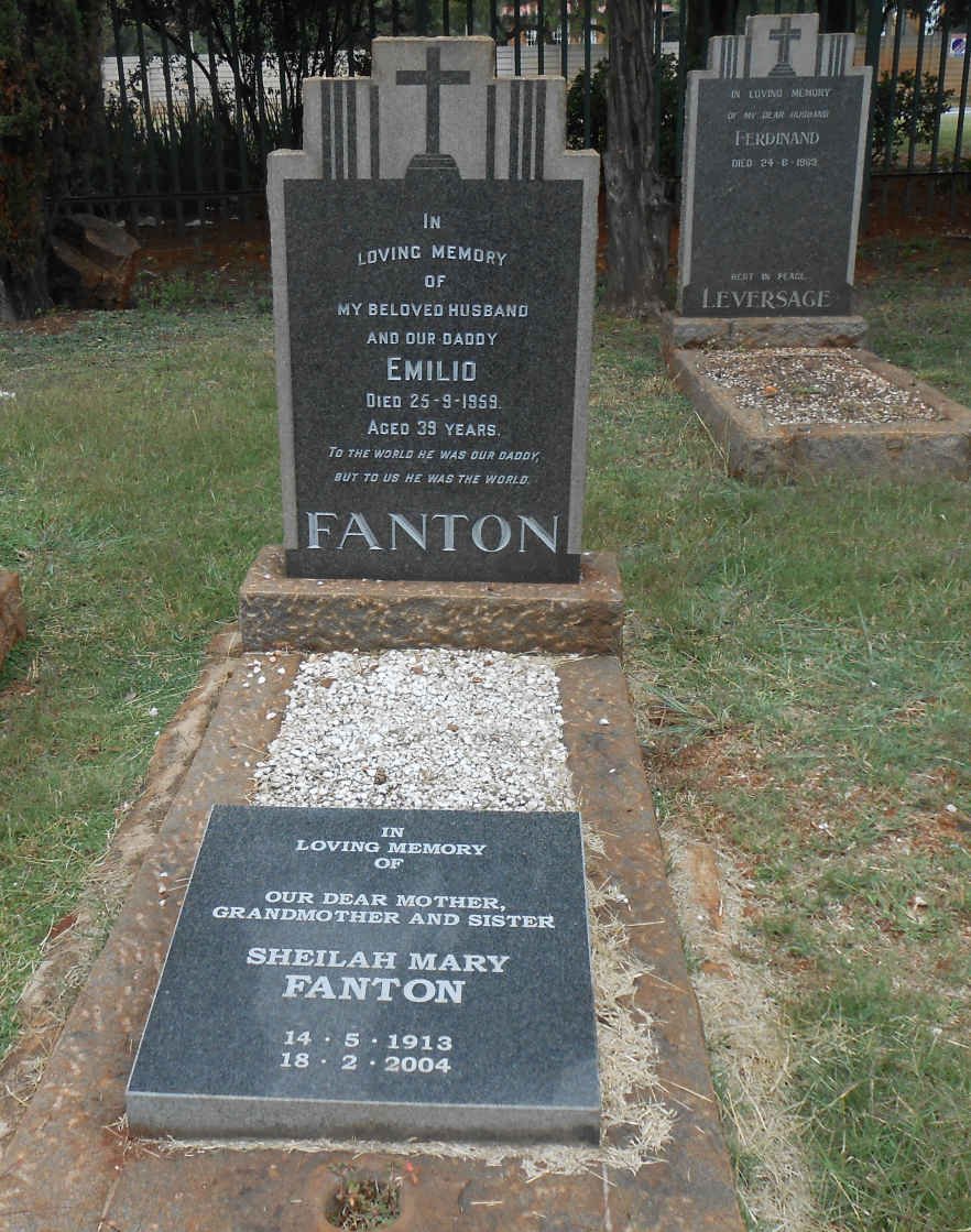 FANTON Emilio -1959 &amp; Sheilah Mary 1913-2004