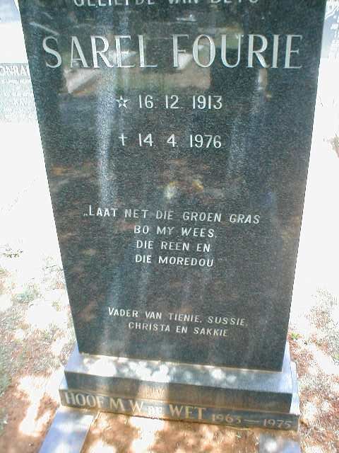 FOURIE Sarel 1913-1976