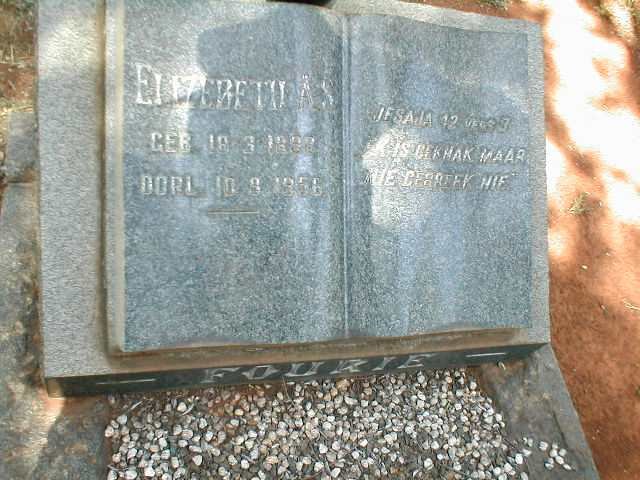 FOURIE Elizabeth A.S. 1882-1956