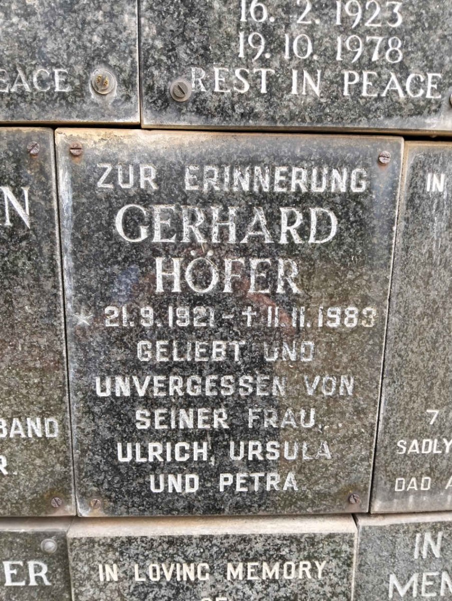 HOFER Gerhard 1921-1983
