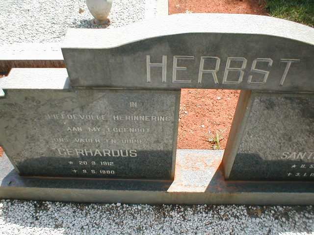 HERBST Gerhardus 1912-1980 & Santjie 1916-1995 _1