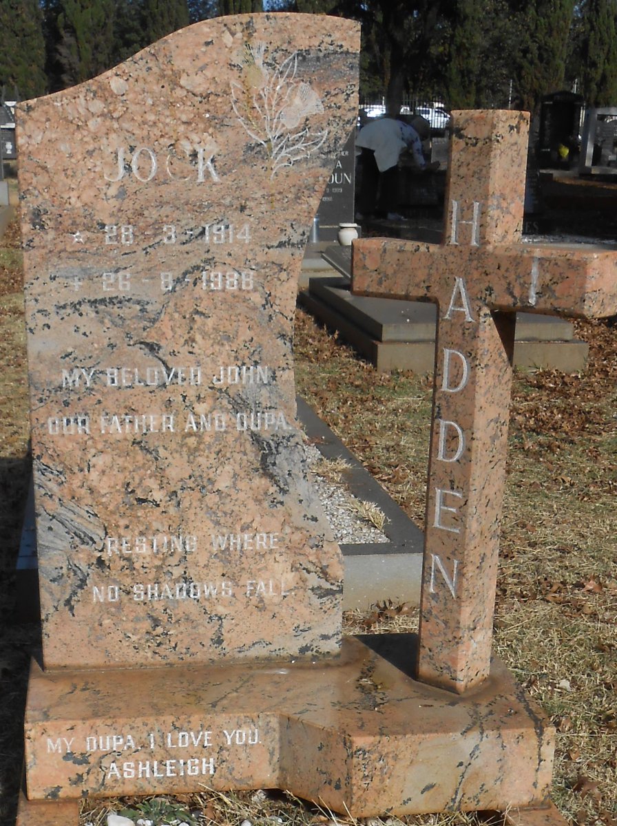 HADDEN Jock 1914-1988
