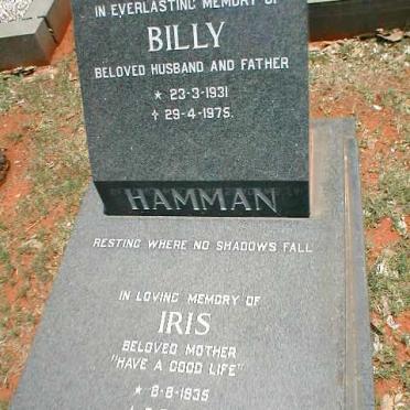 HAMMAN Billy 1931-1975 &amp; Iris 1935-2000