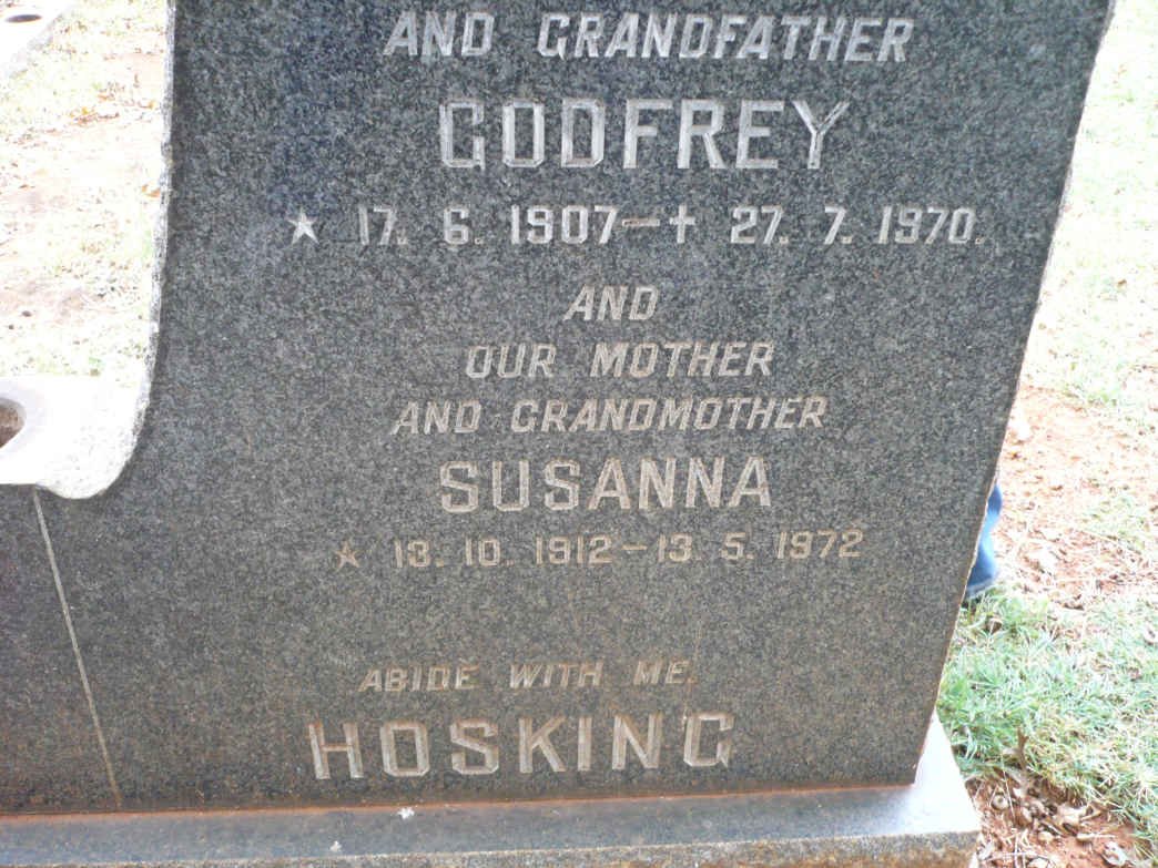 HOSKING Godfrey 1907-1970 &amp; Susanna 1912-1972