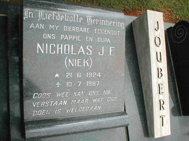 JOUBERT Nicholas J.F. 1924-1987 & Hester C. 1929-2000 _1
