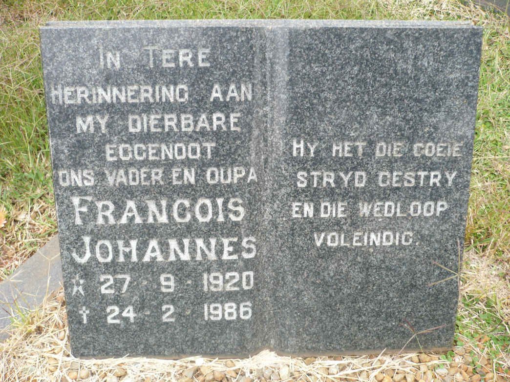 JOUBERT Francois Johannes 1920-1986 _2