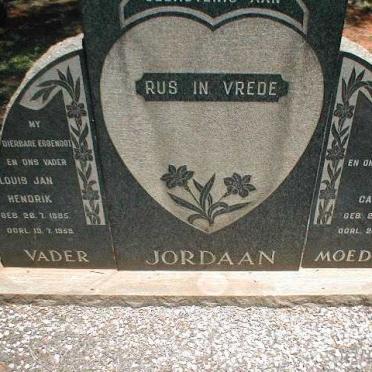 JORDAAN Louis Jan Hendrik 1885-1953 &amp; Catharina 1888-1978
