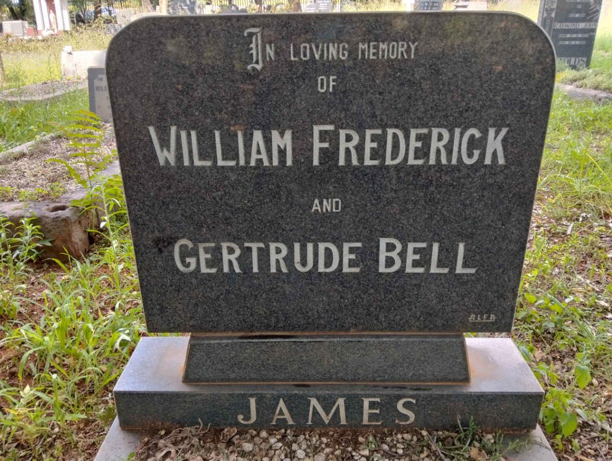 JAMES William Frederick & Gertrude Bell  