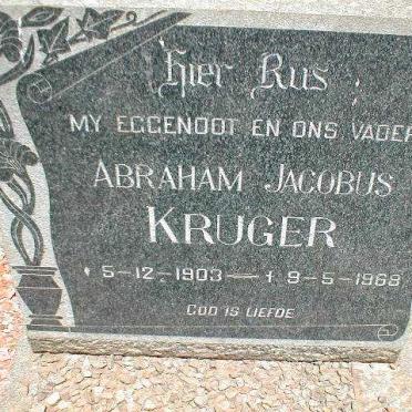 KRUGER Abraham Jacobus 1903-1968