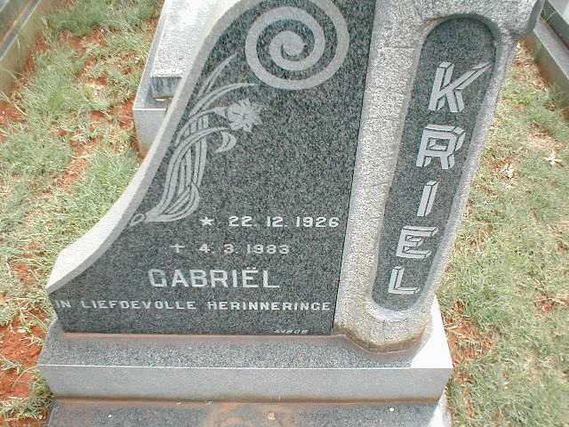 KRIEL Gabriël 1926-1983