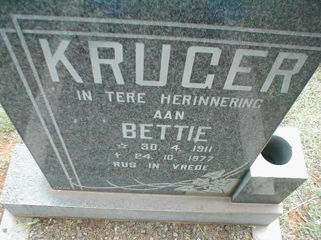 KRUGER Bettie 1911-1977