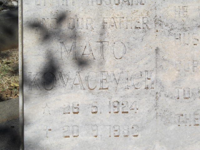 KOVACEVICH Mato 1924-1983