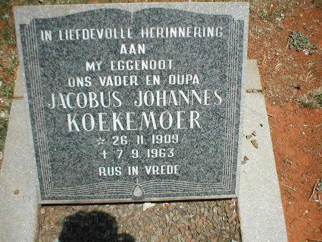 KOEKEMOER Jacobus Johannes 1909-1963