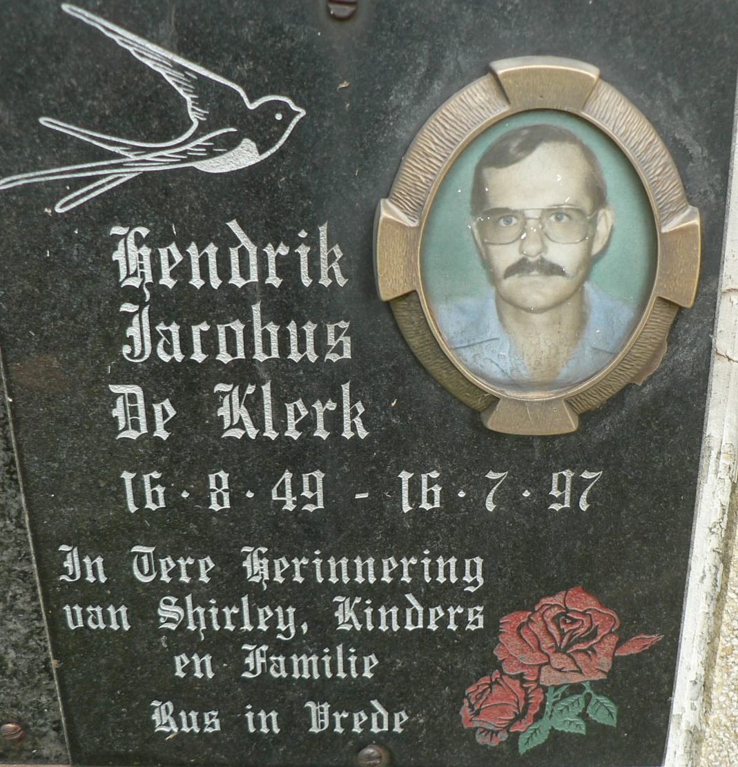 KLERK Hendrik Jacobus, de 1949-1997