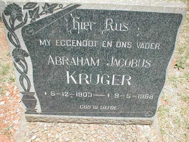 KRUGER Abraham Jacobus 1903-1968