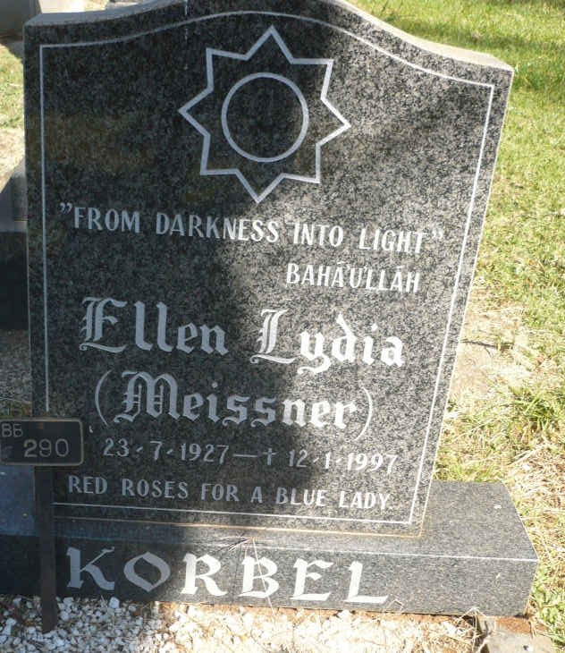 KORBEL Ellen Lydia nee MEISSNER 1927-1997