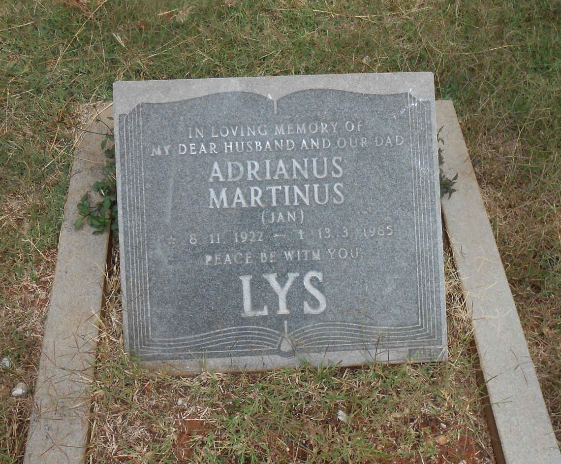 LYS Adrianus Martinus 1922-1985