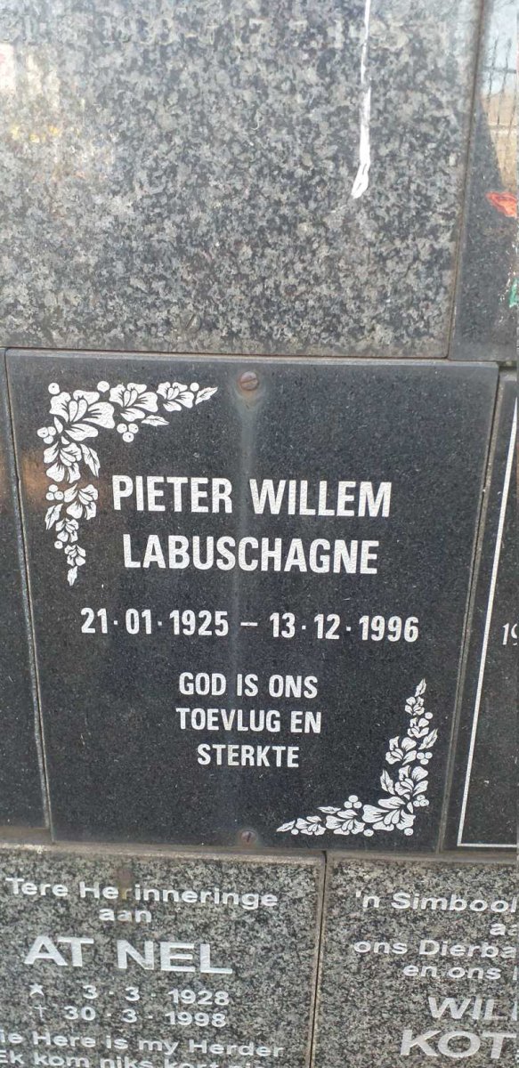 LABUSCHAGNE Pieter Willem 1925-1996