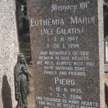 LOMBARDI Piero 1935-2006 &amp; Euthemia Maria GALATIS 1947-1994