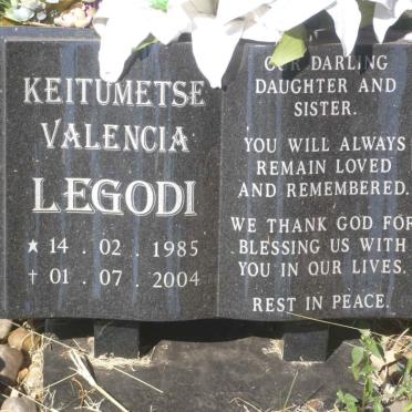 LEGODI Keitumetse Valencia 1985-2004