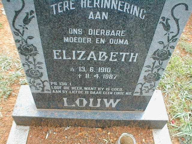 LOUW Elizabeth 1910-1987