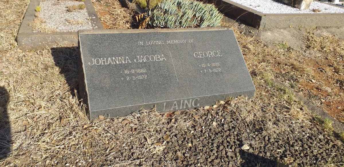 LAING George 1899-1972 & Johanna Jacoba 1882-1972