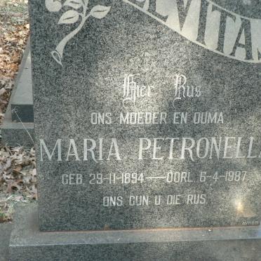 LEVITAS Maria Petronella 1894-1987
