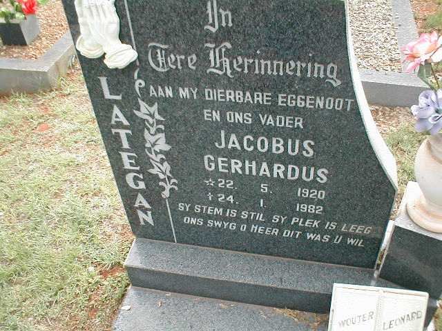 LATEGAN Jacobus Gerhardus 1920-1982