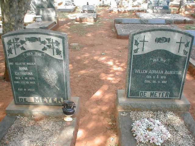 MEYER Willem Adriaan Albertus, de 1875-1962 &amp; Anna Catharina 1878-1956