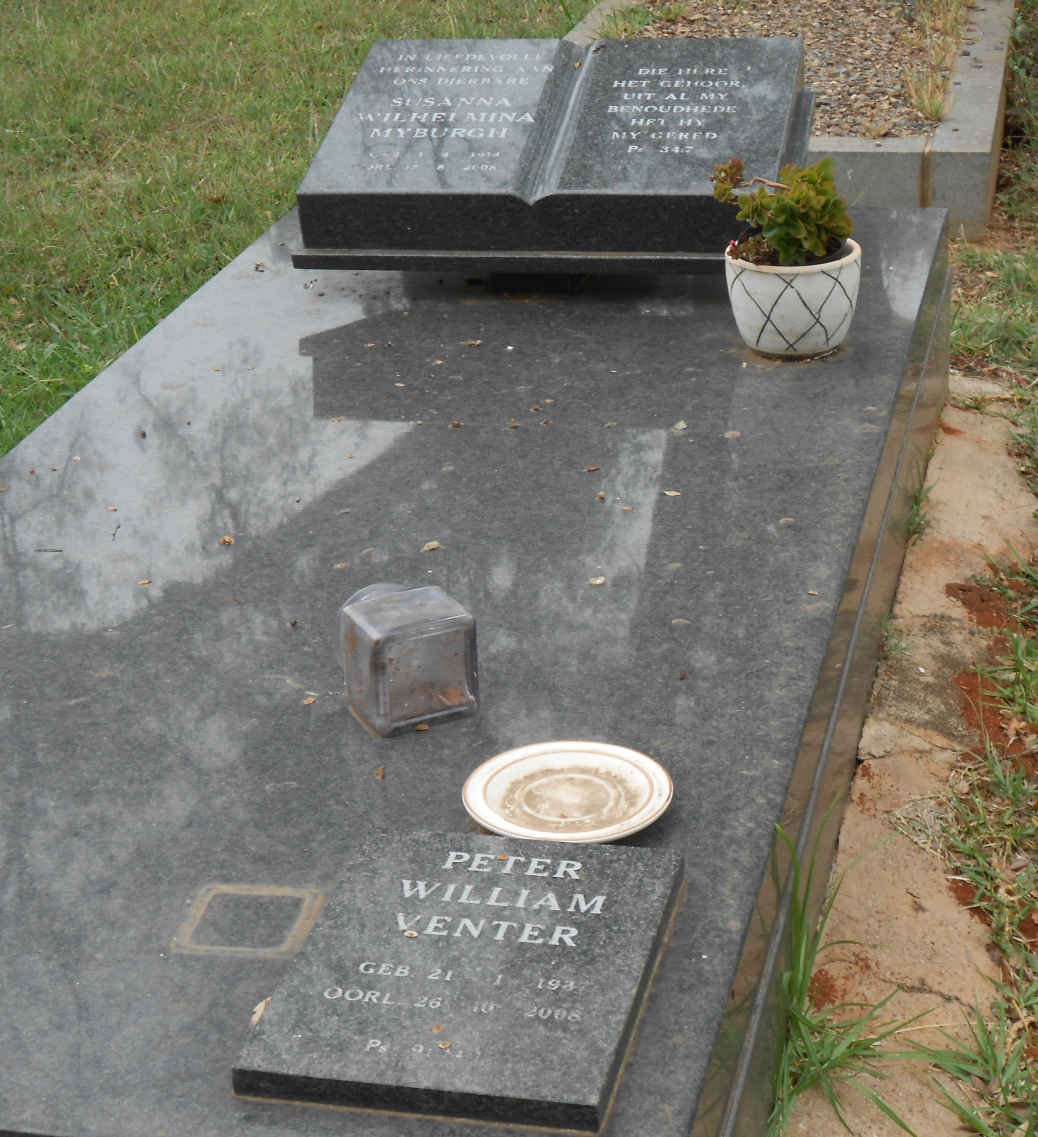 MYBURGH Susanna Wilhelmina 1914-2008 :: VENTER Peter William 193?-2008 _1