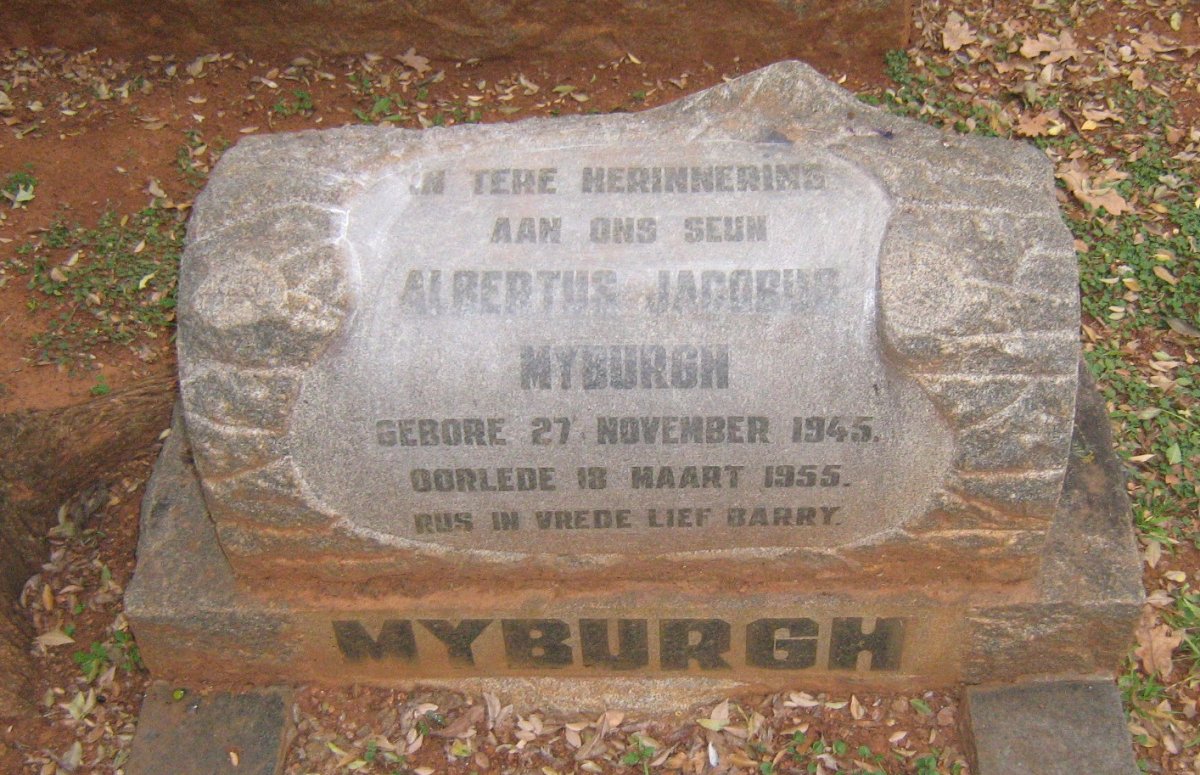 MYBURGH Albertus Jacobus 1945-1955