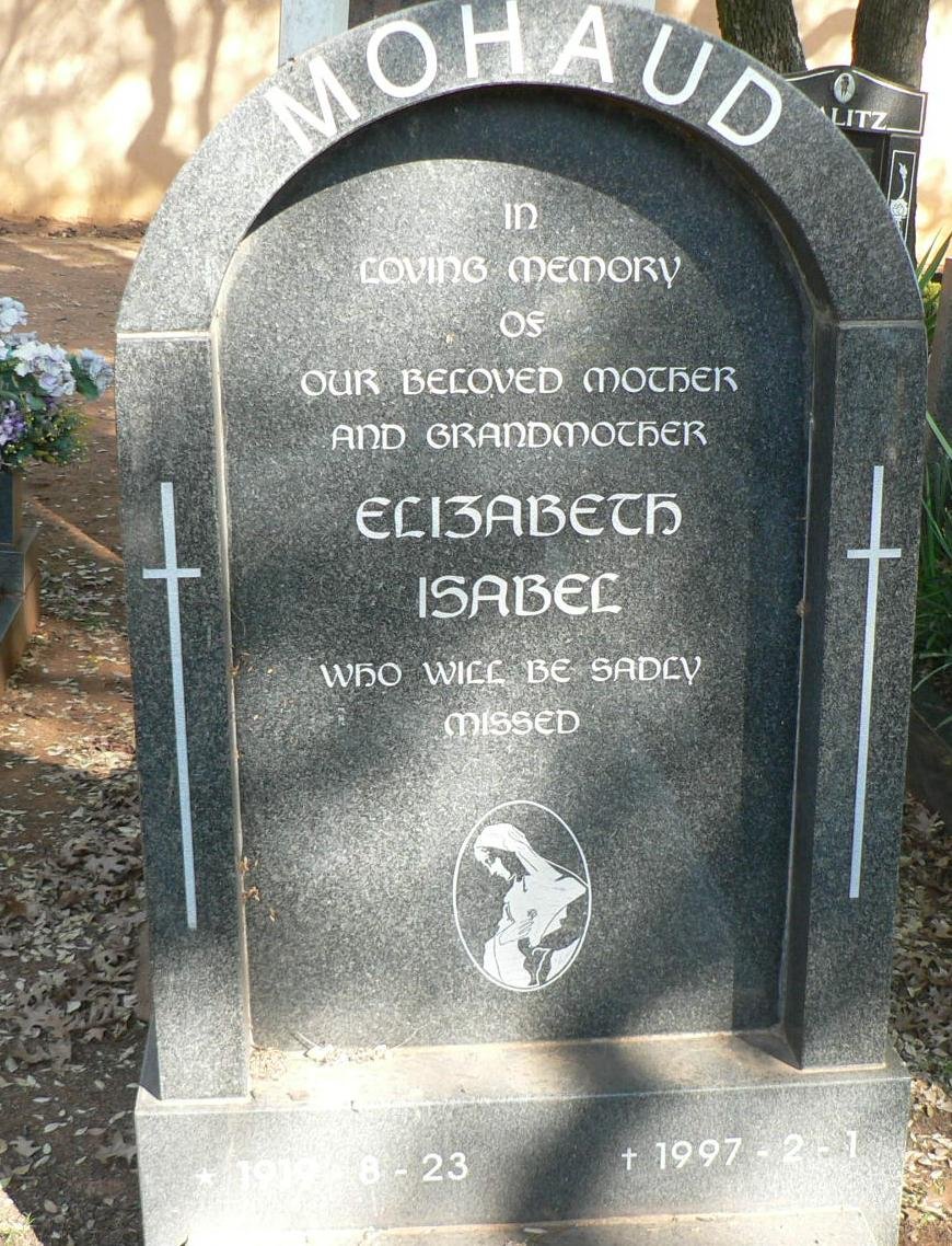 MOHAUD Elizabeth Isabel 1919-1997