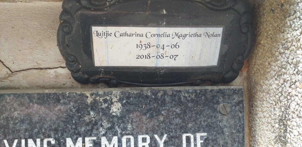 NOLAN Luitjie Catharina Cornelia Magrietha 1938-2018