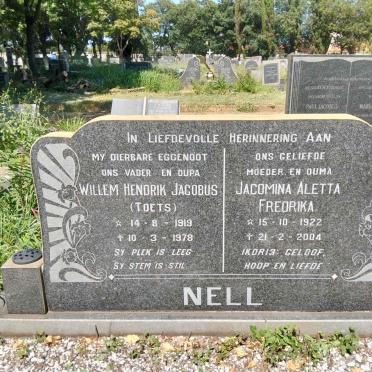 NELL Willem Hendrik Jacobus 1919-1978 & Jacomina Aletta Fredrika 1922-2004