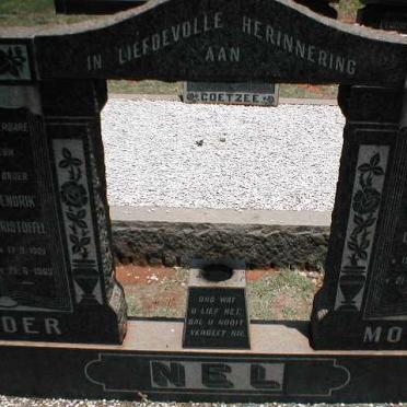 NEL Hendrik Christoffel 1921-1963 &amp; Hester Cecilia 1924-1963