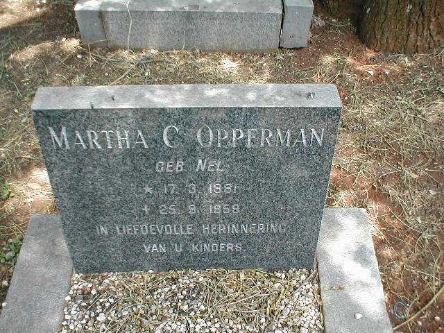 OPPERMAN Martha C. nee NEL 1881-1959
