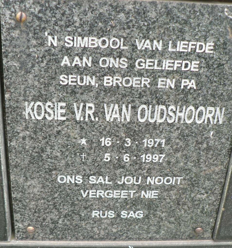OUDSHOORN Kosie, v.R. van 1971-1997