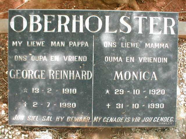 OBERHOLSTER George Reinhard 1910-1980 &amp; Monica 1920-1990