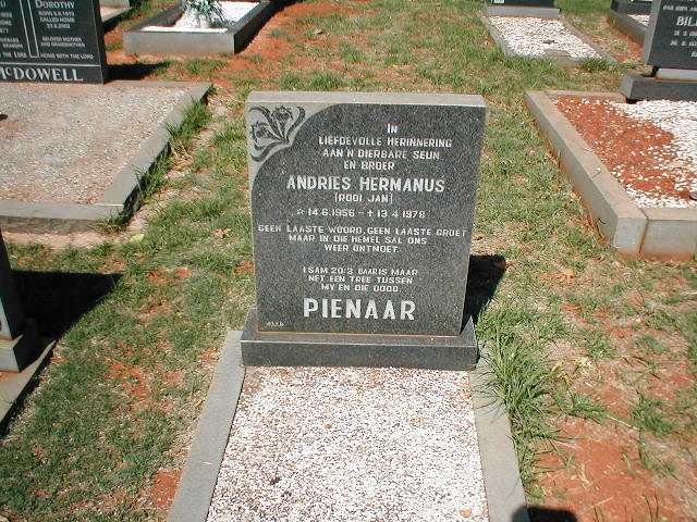 PIENAAR Andries Hermanus 1956-1978